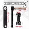 HWEVDHJ Bike Crank Arm Set 165/170/172.5/175mm Road Bike Crankset Hollow Integrated Crank Set 50-34T/52-36T/53-39T Double Chainring Crankset 7-12Speed(52-36T,172.5mm) view 2