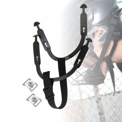 Hockey Helmet Chin Strap with Single Snap, Ice Hockey Headgear Replacement Parts (C)