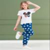 ARTMINE Girls' 2 Piece Clothing Sets Short Sleeve Crew Neck Heart Print T Shirt Drawstring Elastic Waist Camo Cargo Jogger Pants Outfits view 3