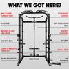 Goimu C1-V4 Power Cage, 2000LBS Squat Rack with LAT Pulldown, Multi-Function Weight Cage Strength Training Machine, Workout Cage with More Attachments for Home Gym Garage (C1-Pro Bk) view 2