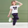 ARTMINE Girls' 2 Piece Clothing Sets Short Sleeve Crew Neck Heart Print T Shirt Drawstring Elastic Waist Camo Cargo Jogger Pants Outfits view 3