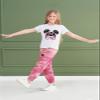ARTMINE Girls' 2 Piece Clothing Sets Short Sleeve Crew Neck Heart Print T Shirt Drawstring Elastic Waist Camo Cargo Jogger Pants Outfits view 2