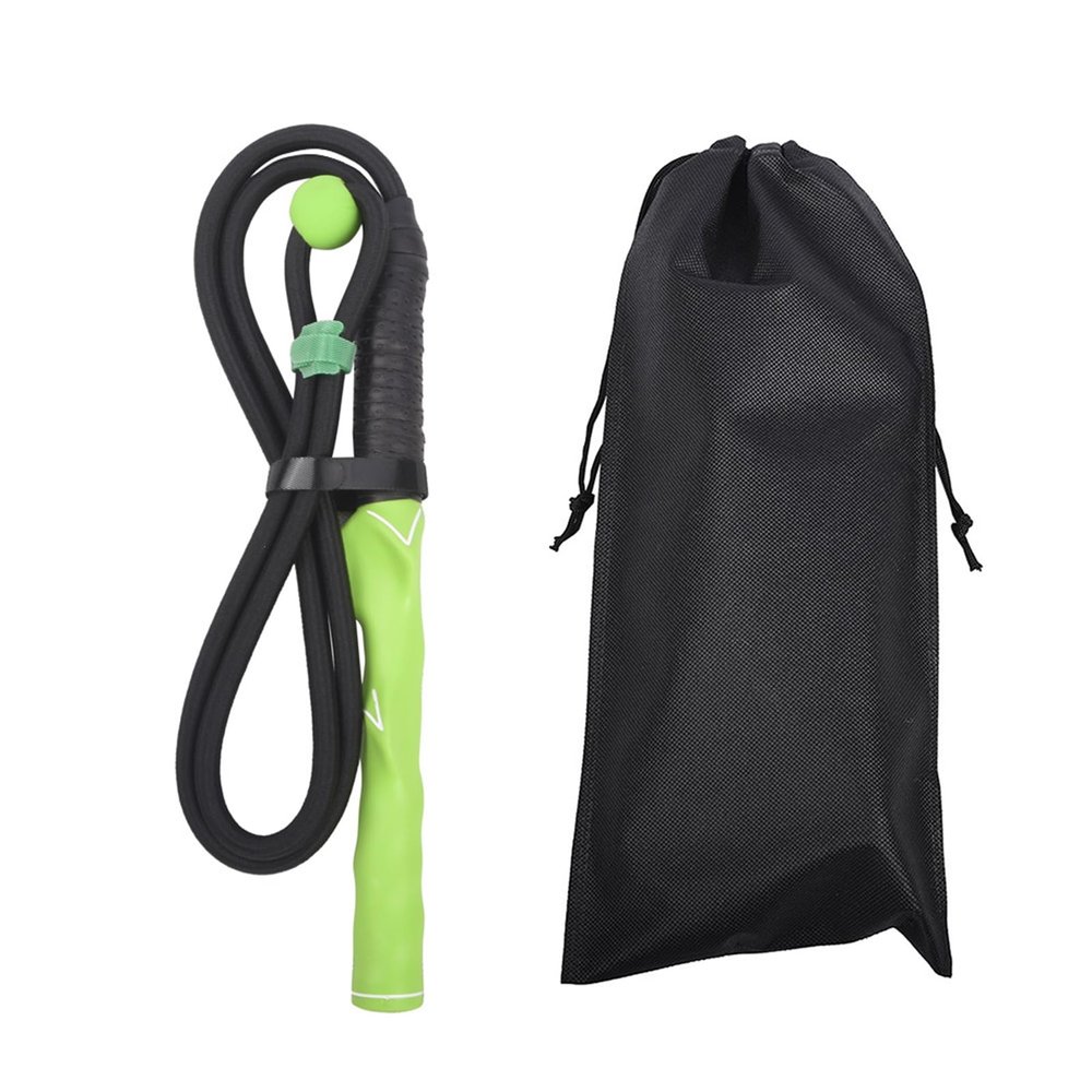 qorkhogr Golf Rope Swing Trainer,Golf Swing Training Aid,Improved Golfers Swing and Master Tempo Golf Swing Pracice Rope for Golf Warm-Up Exercise Arm Strength Training with Storage Bag Grass Green