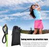 qorkhogr Golf Rope Swing Trainer,Golf Swing Training Aid,Improved Golfers Swing and Master Tempo Golf Swing Pracice Rope for Golf Warm-Up Exercise Arm Strength Training with Storage Bag Grass Green view 2
