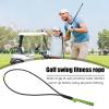 qorkhogr Golf Rope Swing Trainer,Golf Swing Training Aid,Improved Golfers Swing and Master Tempo Golf Swing Pracice Rope for Golf Warm-Up Exercise Arm Strength Training with Storage Bag Grass Green view 4