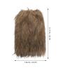 LOGOFUN 2PCS Viking Fur Leg Warmers Faux Fur Boot Covers Viking Fluffy Leg Warmers with Strap for Cosplay Party Costume Accessory - 30CM view 2