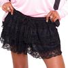 Seyumixi Women Lace Ruffle Bloomer Skirt Frill Tiered Short Skater Skirts Cute Layered Flowy A Line Mini Underskirt(Bandage Black,M) view 1