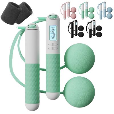 Jump Rope,Skipping Rope With Counter (Gravity Ball With/Without Rope),Gravity Ball Jump Rope,Digital Cordless Jump Rope with Counter,Jumping Rope for Adults (Green,60mm-Ball)