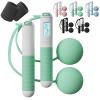 Jump Rope,Skipping Rope With Counter (Gravity Ball With/Without Rope),Gravity Ball Jump Rope,Digital Cordless Jump Rope with Counter,Jumping Rope for Adults (Green,60mm-Ball) view 1