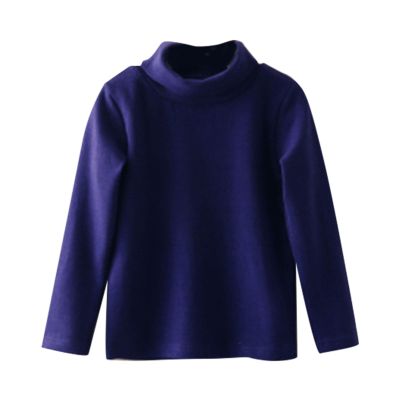 Youth Thermal Shirts Boy Undershirts Long Sleeve Turtleneck Fleece Baselayer Turtleneck Toddler Kids (Navy-1, 3-4 Years)
