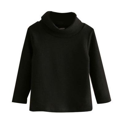 Youth Thermal Shirts Boy Undershirts Long Sleeve Turtleneck Fleece Baselayer Turtleneck Toddler (Black-1, 3-4 Years)