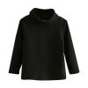 Youth Thermal Shirts Boy Undershirts Long Sleeve Turtleneck Fleece Baselayer Turtleneck Toddler (Black-1, 3-4 Years) view 1
