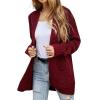 Women's Cable Knit Long Sleeve Open Front Cardigan Sheep V-Neck Button Down Embroidery Wool Blend Cardigan Sweaters Fall Fashion for Women 2024 Oversized Sweaters Loose Fit Sweater Open Front Cardigan view 4