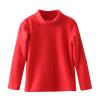Youth Thermal Shirts Boy Undershirts Long Sleeve Turtleneck Fleece Baselayer Turtleneck Toddler Kids (Red-1, 3-4 Years) view 1