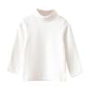 Youth Thermal Shirts Boy Undershirts Long Sleeve Turtleneck Fleece Baselayer Turtleneck Toddler (White-1, 2-3 Years)