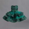 6M to 6T 3D Flower Toddler Baby Girls Wedding Dresses Pageant Layered Dresses Birthday Dress (Green, 3-4 Years) view 4