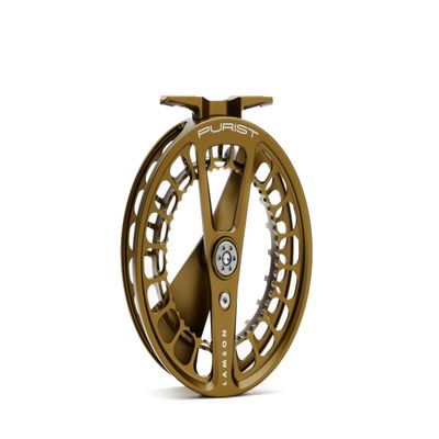 LAMSON | Purist II -5+ Fly Fishing Reel | Freshwater | Super Large Arbor, Click + Pawl Drag, Super Lightweight | Whiskey | 4wt 5wt 6wt Size