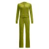 Velour Tracksuit Womens Two Piece Lounge Set Long Sleeve Zip up Hooded Jacket Wide Leg Pants Y2k Sweatsuit Set view 3