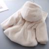 EnJoCho Winter Jacket For Infant Baby Girls Long Sleeve Fleece Jacket Fuzzy Button Down Bowknot (White, 3-4 Years) view 2
