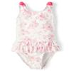 Gymboree,Girls,and Toddler One Piece Swimsuit,Pink Floral,12 view 1
