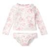 Gymboree,Girls,and Toddler 2-Piece Rashguard Swimset,Simply White Floral,2T view 1