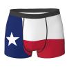 nanger Texas State Flag Print Men'S Underwear Boxer Briefs, Soft Comfortable Stretch Briefs For Everyday Use Black view 1