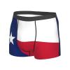 nanger Texas State Flag Print Men'S Underwear Boxer Briefs, Soft Comfortable Stretch Briefs For Everyday Use Black view 3