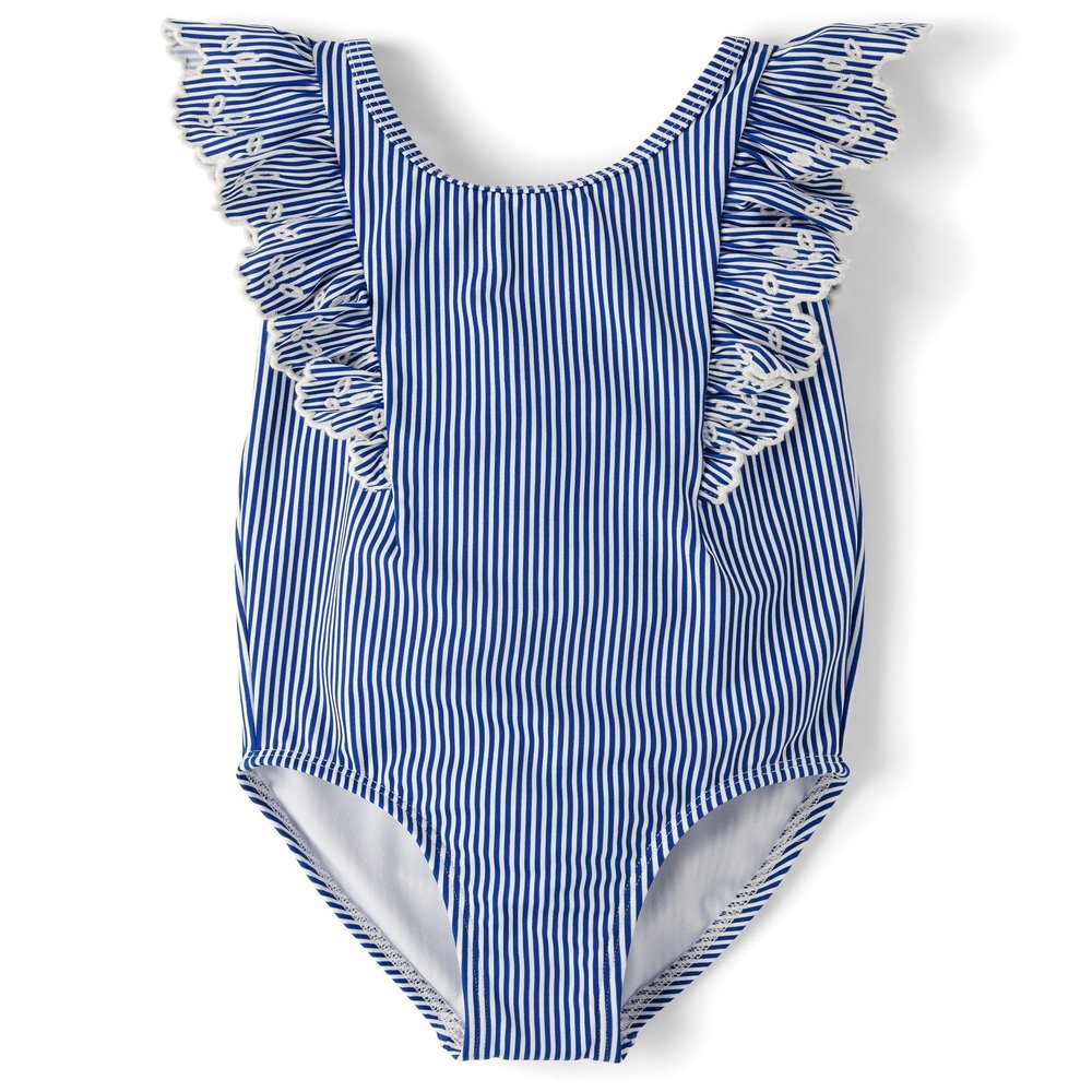 Gymboree,Girls,and Toddler One Piece Swimsuit,Navy Striped,8