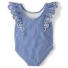 Gymboree,Girls,and Toddler One Piece Swimsuit,Navy Striped,8 view 3