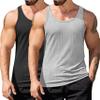 COOFANDY Sleeveless Muscle Tank Men Knitted Tanks Tops Workout Fitness Tee Casual Tank Shirts, Black Red, XX-Large view 1