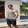 COOFANDY Sleeveless Muscle Tank Men Knitted Tanks Tops Workout Fitness Tee Casual Tank Shirts, Black Red, XX-Large view 3