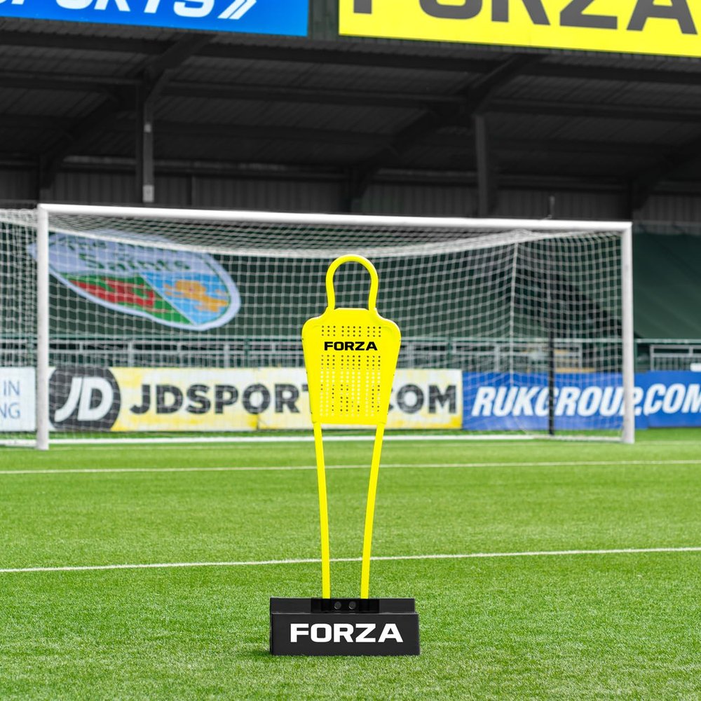 FORZA 2-in-1 Rebound Block & Mannequin Base | Soccer Training Tool for Free Kick Practice & Ball Control Drills | Optional Mannequins in Three Sizes (Block + Mini Mannequin, Pack of 1)