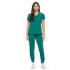 ACTIVE UNIFORMS Women's Essential Scrub Set Cool Stretch Jogger Scrub Top and Pants Nursing Uniform Clearance Workwear (True Hunter Green, Small-Petite) view 2