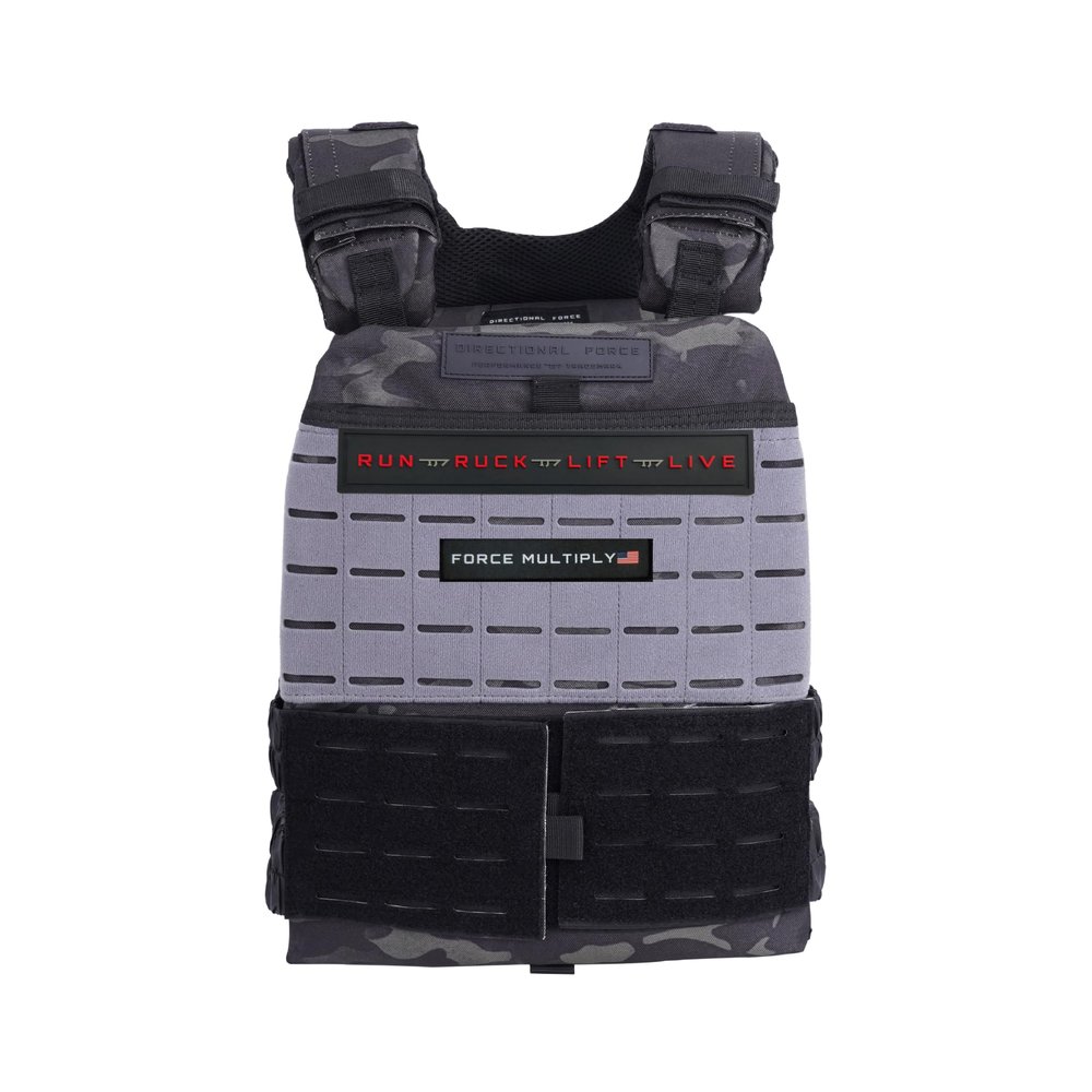 Directional Force | Centurion Weight Vest Gen2 | Weight Training Vest Workout Equipment | Performance Apparel & Products (Stealth Gray Camo, 20 Lbs)