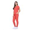 ACTIVE UNIFORMS Women's Essential Scrub Set Cool Stretch Jogger Scrub Top and Pants Nursing Uniform Clearance Workwear (Coral, XX-Large) view 2