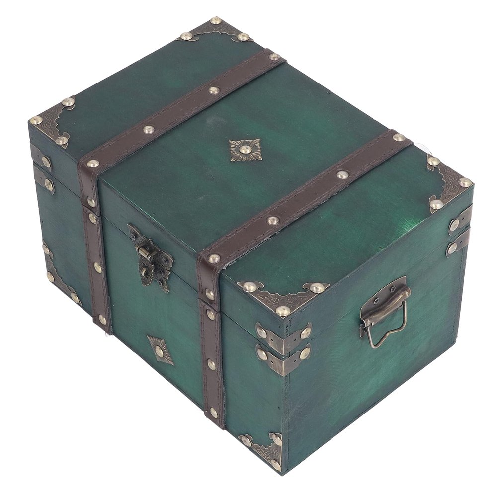 CCYLEZ Antique Organizer Box, Wooden Storage Box, Safe Polished Interior, Large Capacity for Earrings (XL Box with Three Digit Combination Lock)