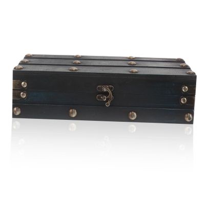 HOLIDYOYO Wooden Jewelry Storage Box Vintage Trinket Box Vintage Style Treasure Chest Decorative Storage