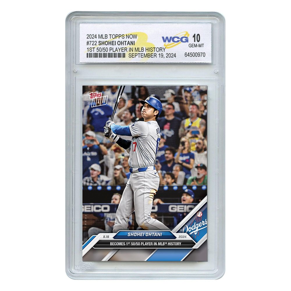 2024 Topps Now Official SHOHEI OHTANI Becomes 1st 50/50 Player in MLB History Card #722 - Graded GEM Mint 10