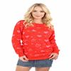 SoCal Look Women Valentine Heart Sweater - Cute Casual Acrylic Pullover, Perfect for Valentine's Day view 1
