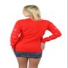 SoCal Look Women Valentine Heart Sweater - Cute Casual Acrylic Pullover, Perfect for Valentine's Day view 3
