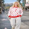 SoCal Look Women Valentine Heart Sweater - Cute Casual Acrylic Pullover, Perfect for Valentine's Day view 2