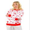 SoCal Look Women Valentine Heart Sweater - Cute Casual Acrylic Pullover, Perfect for Valentine's Day view 4