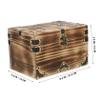 TOPPERFUN Retro Wooden Jewelry Storage Box Pirate Treasure Box for Boys and Girls Lid view 2