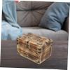 TOPPERFUN Retro Wooden Jewelry Storage Box Pirate Treasure Box for Boys and Girls Lid view 3