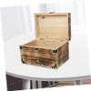 TOPPERFUN Retro Wooden Jewelry Storage Box Pirate Treasure Box for Boys and Girls Lid view 4