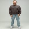 Rsq x Peanuts Together Mens Oversized Crewneck Sweatshirt, Dark Grey, Medium view 3