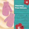 Disney Stitch Beanie Hat and Gloves Set, Toddlers Marled Peruvian Winter Knit Cap with Pom and Matching Mittens, Pink, One Size view 4
