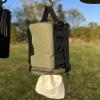 Toilet Paper Storage Holder, Inner Lining Protective Hanging Roll Paper Case Multifunctional Portable for Outdoor Camping (Army Green) view 4