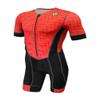 De Soto Men's Forza Sleeved Triathlon Flisuit FFTS (Medium, Red Laser) view 1