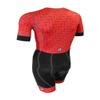 De Soto Men's Forza Sleeved Triathlon Flisuit FFTS (Medium, Red Laser) view 2